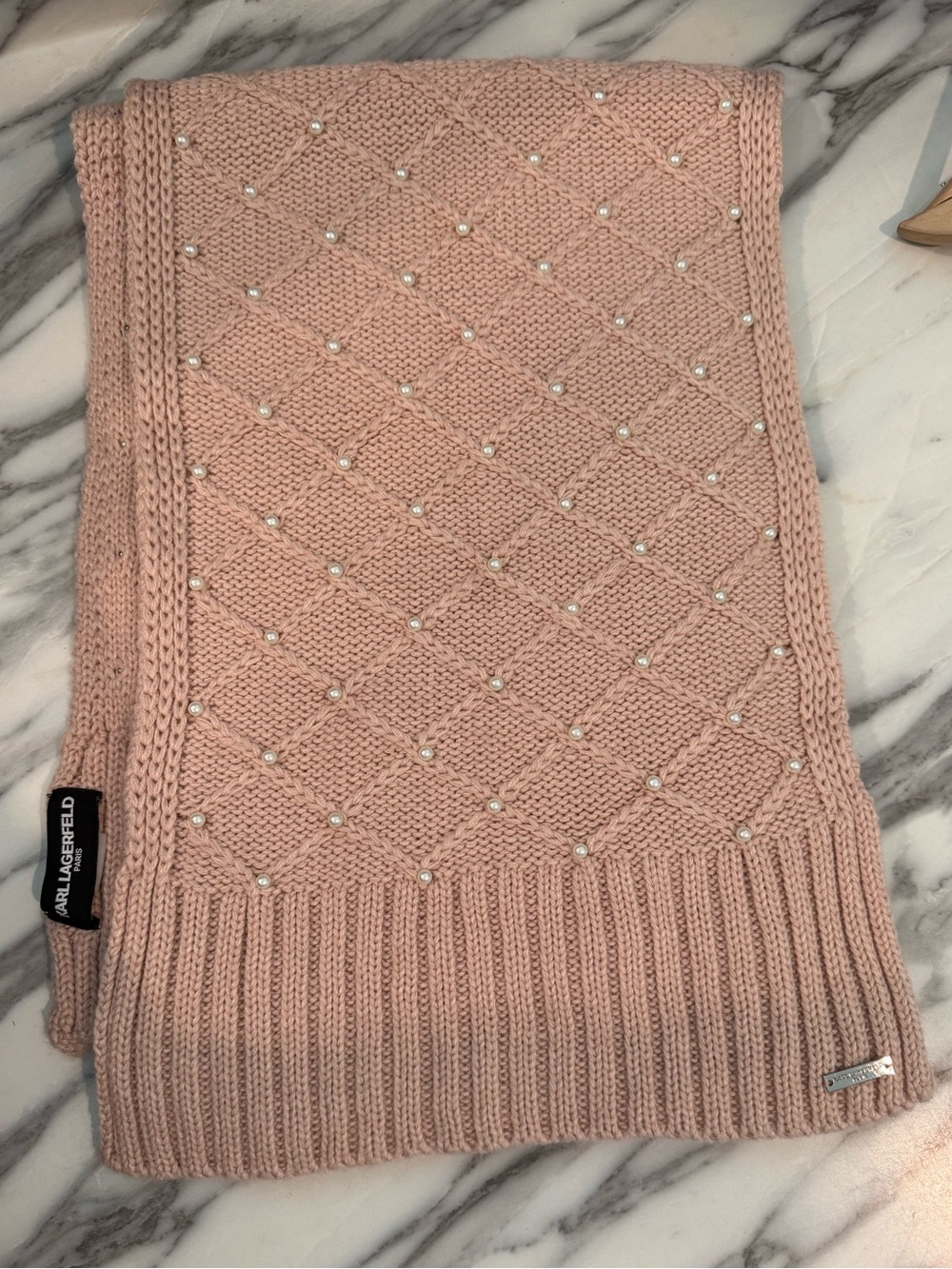 Karl Lagerfeld Scarf Beaded Accents